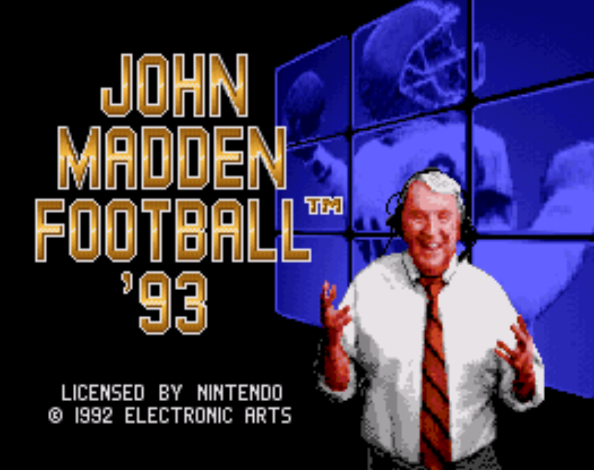 John Madden Football 93 Title Screen